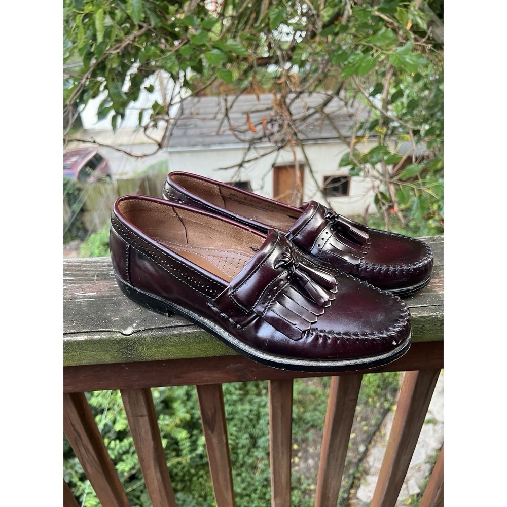 Vtg G.H. Bass & Co Weejuns Jackie Red Leather Tassel Loafers  Dress Shoes 10.5 D